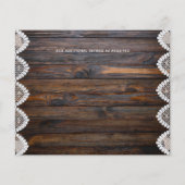 Papier BUDGET Rustique Woodland Lumières Mariage Invite (Dos)