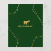 Papier Budget Safari Animal Elephant Anniversaire Invitat (Dos)