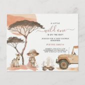 Papier Budget Safari Animaux Baby shower Garçon (Devant)