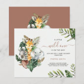 Papier Budget Safari Animaux Baby shower Garçon (Devant / Derrière)