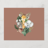 Papier Budget Safari Animaux Baby shower Garçon (Dos)