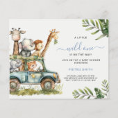 Papier Budget Safari Animaux Baby shower Garçon (Devant)