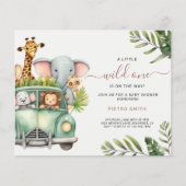 Papier Budget Safari Animaux Baby shower Garçon (Devant)