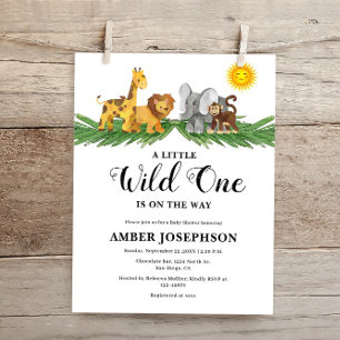 Papier Budget Safari Animaux Baby shower Invitation