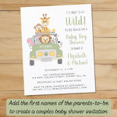 Papier Budget Safari Baby Boy Shower Invitation