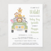 Papier Budget Safari Baby Sprinkle Invitation (Devant)