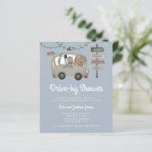 Papier Budget Safari Drive Par Baby shower Dusty Blue (Debout devant)