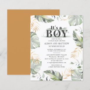 Papier Budget Safari Giraffe Botanique Baby shower Boy