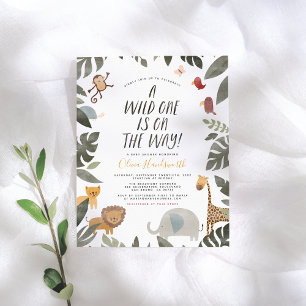 Papier Budget Safari Storybook Wild One Boy Baby shower