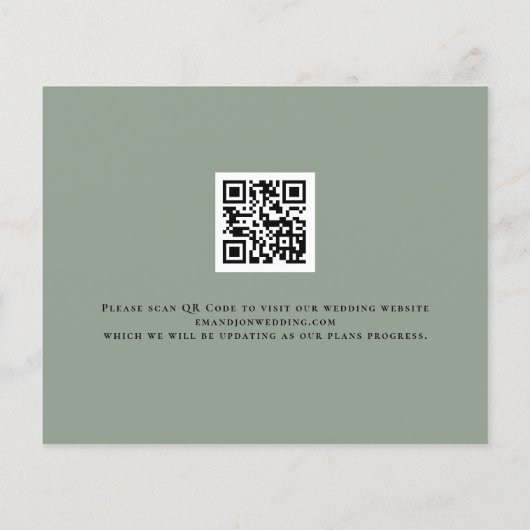 Papier Budget Sage Citrouille Florals QR Code Enregistrer (Dos)