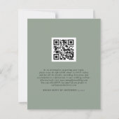 Papier Budget Sage Citrouille QR Code Mariage RSVP (Dos)