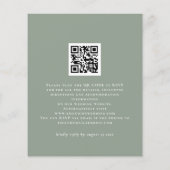 Papier Budget Sage Citrouilles Florals QR Wedding Invitat (Dos)