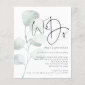 Papier Budget Sage Eucalyptus Nous faisons QR Faire-part  (Devant)