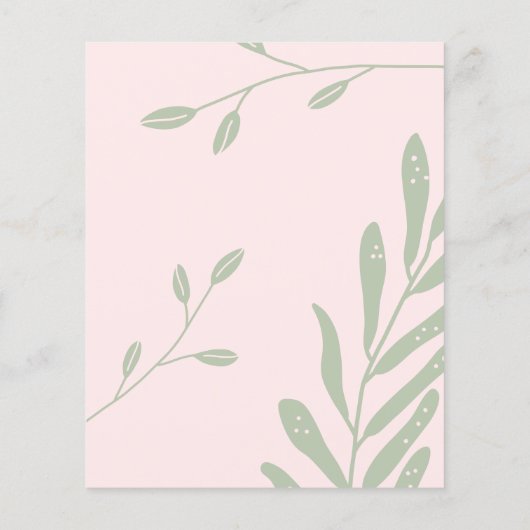 Papier Budget Sage Foliage Dusty Rose Faire-part de maria (Dos)