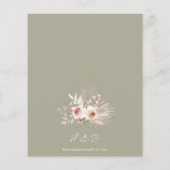 Papier Budget Sage Green Boho Floral Faire-part de mariag (Dos)