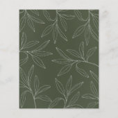 Papier Budget Sage Green Botanique Mariage cadre or (Dos)