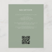 Papier Budget Sage Green Crest Monogramme Mariage QR Code (Dos)