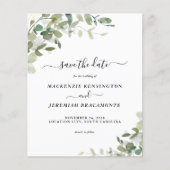 Papier Budget Sage Green Eucalyptus Mariage Enregistrer l (Devant)