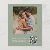Papier Budget Sage Green Fête des mariées QR Code Eucalyp (Dos)