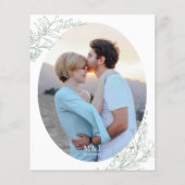 Papier BUDGET Sage Green Floral Monogram Photo Wedding (Dos)