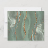 Papier Budget Sage Green Gold Agate Enregistrer la date (Dos)