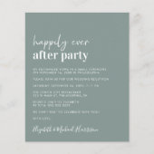 Papier Budget Sage Green Mariage Réception Invitation (Devant)