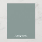Papier Budget Sage Green Mariage Réception Invitation (Dos)