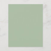 Papier Budget Sage Green Mariage Typographie moderne (Dos)