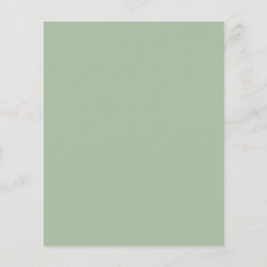 Papier Budget Sage Green Mariage Typographie moderne (Dos)