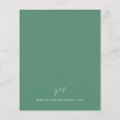 Papier Budget Sage Green MOD Calligraphie Mariage (Dos)