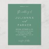 Papier Budget Sage Green MOD Calligraphie Mariage (Devant)