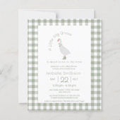 Papier Budget Sage Green Silly Little Goose Baby shower (Devant)