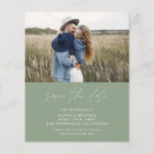 Papier Budget Sage Green Typographie Enregistrer la photo (Dos)