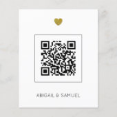 Papier Budget Sage QR Code Tout en un Faire-part de maria (Devant)