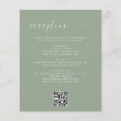 Papier Budget Sage vert tout en un code QR Mariage (Dos)