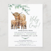 Papier Budget Saint-Vache Twin Highland Calf Baby shower (Devant)