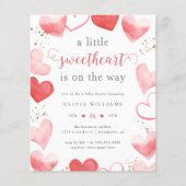 Papier Budget Saint-Valentin Baby shower des coeurs amour (Devant)