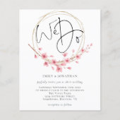 Papier Budget Sakura Florals Nous faisons Faire-part de m (Devant)