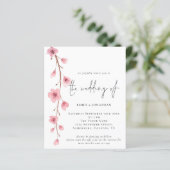 Papier Budget Sakura QR Code Faire-part de mariage (Debout devant)