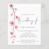 Papier Budget Sakura QR Code Faire-part de mariage (Devant)