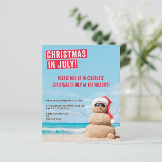 Papier Budget SandMan Noël En Juillet Fête D'Été (Debout devant)