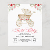 Papier BUDGET Santa Baby Christmas Stroller Baby Shower (Devant)