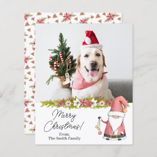 Papier Budget Santa Claus Photo de Noël (Devant / Derrière)