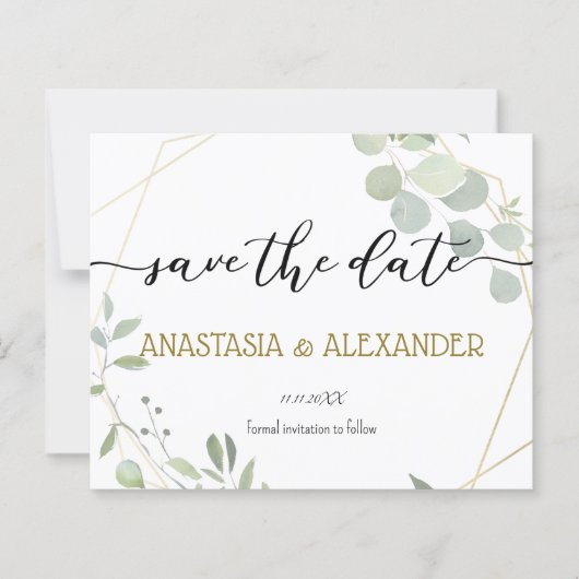 Papier BUDGET Save the date. (Devant)