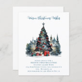 Papier Budget Scène traditionnelle Invitation de fête de  (Devant / Derrière)