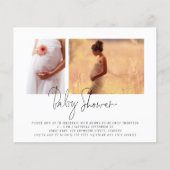 Papier Budget Script 2 Photos Baby shower neutre entre le (Devant)