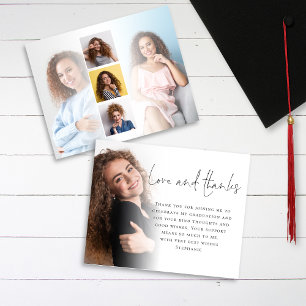 Papier Budget Script 6 Photo Graduation Love Thanks