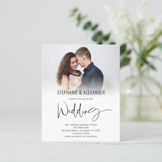 Papier Budget Script Code QR Photo Superposition Invitati (Debout devant)