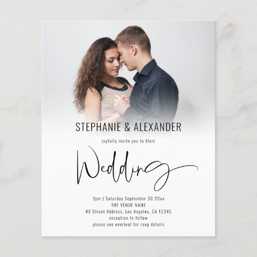 Papier Budget Script Code QR Photo Superposition Invitati (Devant)