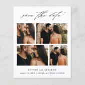 Papier Budget Script Collage Photo de mariage Faire part  (Devant)